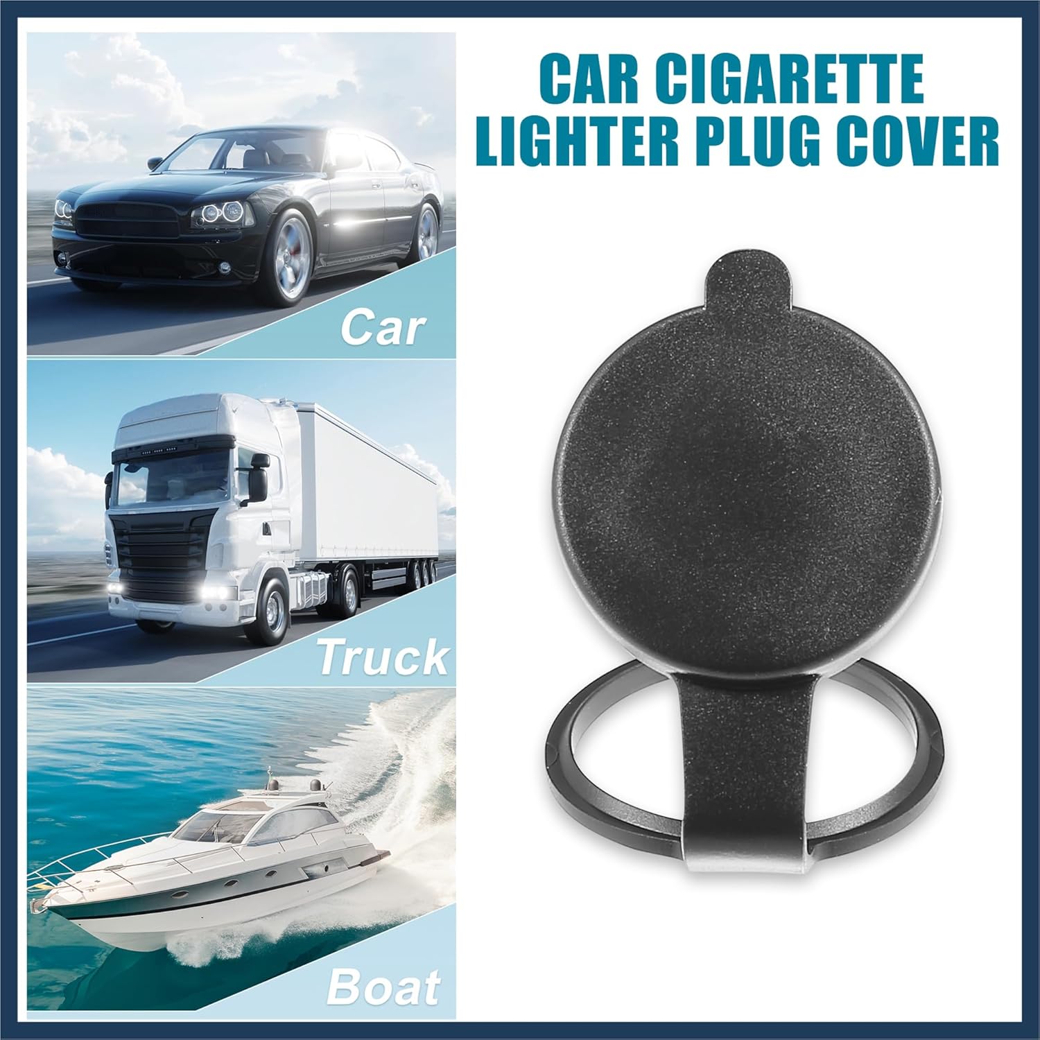 

Cigarette Lighter Plug Cover Dustproof Cigarette Lighter Socket Cover Cap Universal for Car Truck SUV with 12V Accessory Plug Black (Set of 5)
