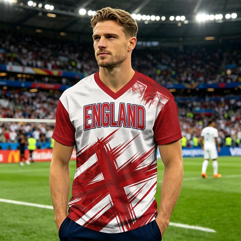 Men's and Boys' Printed Soccer Fan Support T-Shirt for Day and Casual Wear