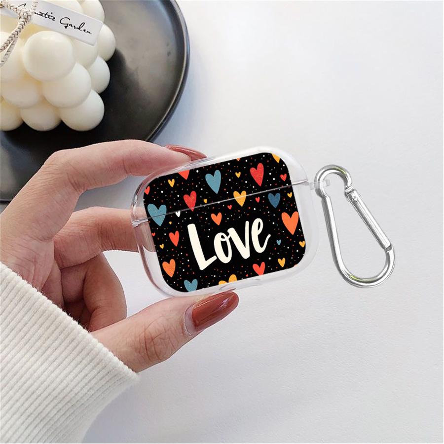 Color Heart Love Clear Earphone Cases Cover Case For Airpods 1 Pro2 Pro3 2 Pro 4 3