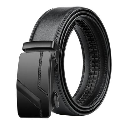 Versatile Automatic Buckle Men's Waist Belt PU Leather Metal Buckle Waistband Fashionable Business Casual Belt Waist Decoration
