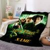 Custom Name Elegant Gothic Crest blanket for Couch & Bed, Plush Cozy Fuzzy Blanket Super Soft & Warm Blankets for Fall and Winter. 090874