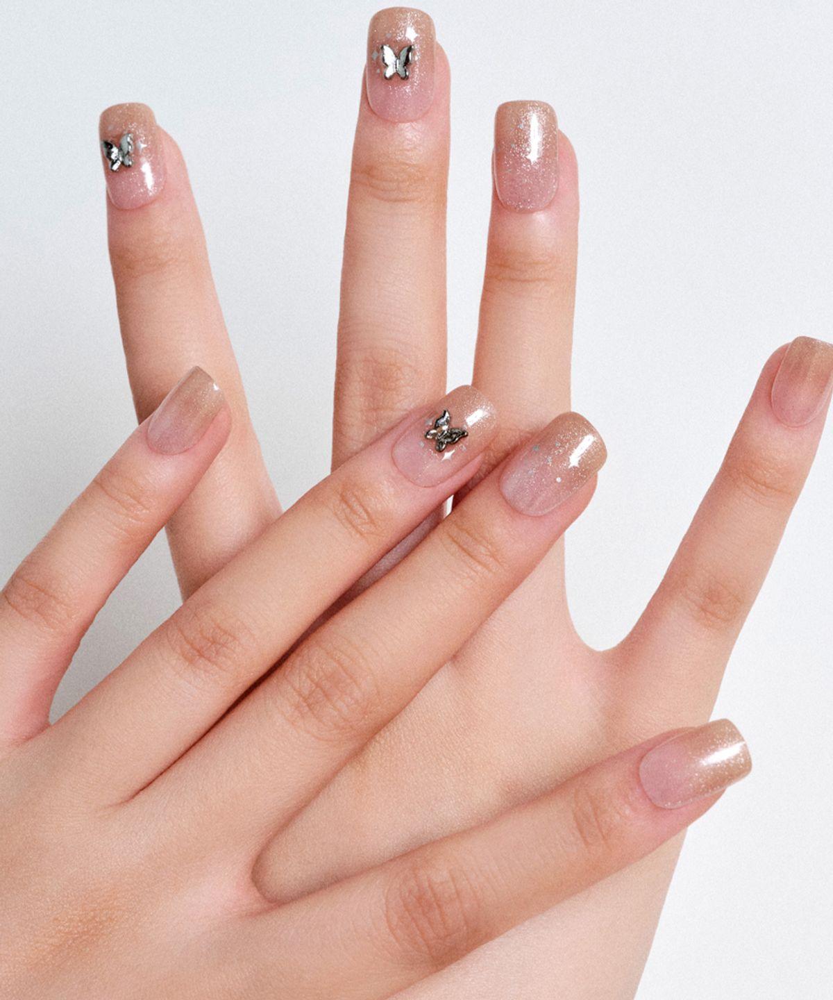 Reusable Nail Tip Peony (Coffin)