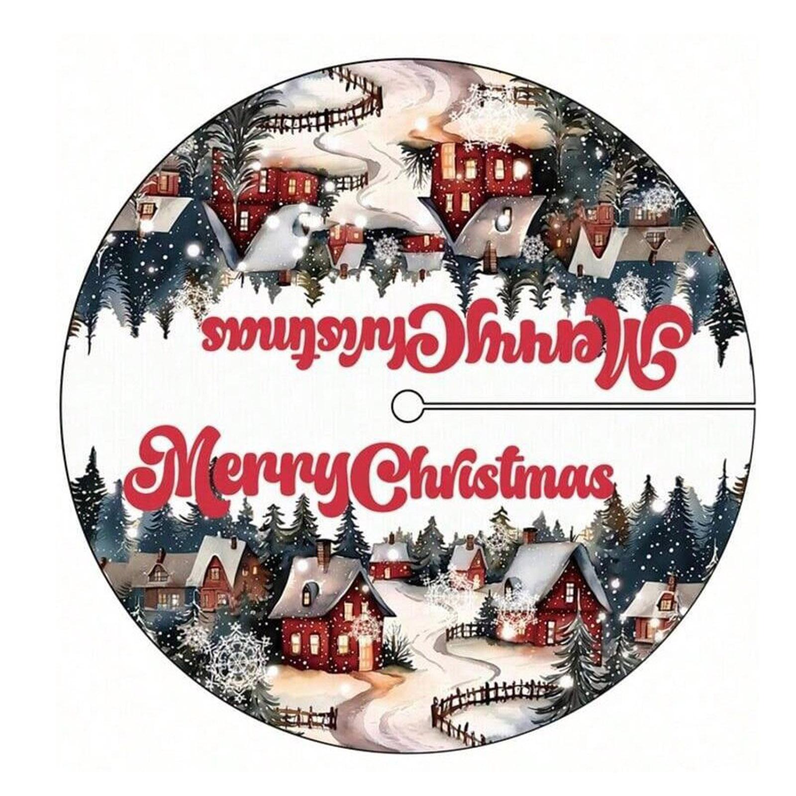 

Ковер для внутреннего и наружного украшения пола, рождественская атмосфера, юбка для елки One Size