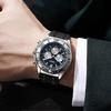 Męski zegarek mechaniczny z automatycznym naciągiem, wielofunkcyjny kalendarz na tarczy, modny sportowy zegarek na rękę dla mężczyzn