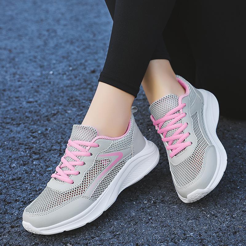 Sommer neue Damen Schuhe hohles Mesh Sportschuhe Freizeitschuhe leicht rutschfest große Größe Damen Schuhe