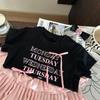 Korean Style Girls' Letter Print T-Shirt & Pleated Skirt Set - 2025 Summer Collection