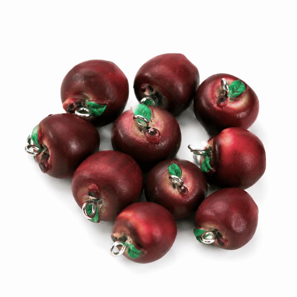 10pcs Resin Fruit Beads Simulated Fruit Keychain Making Accessories DIY Earring Necklace Jewelry