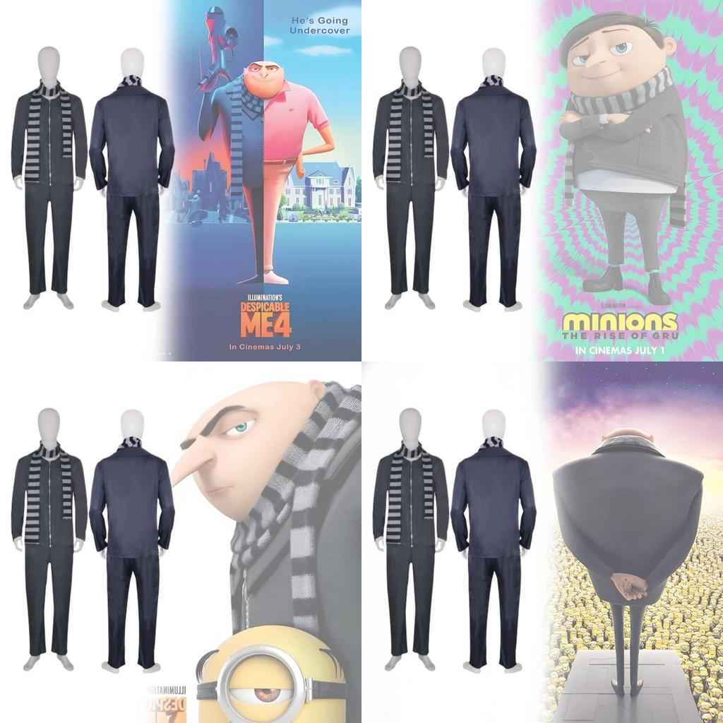 Stylish Gru Cosplay Outfit For Despicable Me Featuring Soft And Stretchy Fabric For Events