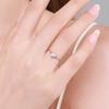 Modian 925 Sterling Silver Shining Exquisite Classic Clear 4mm CZ Finger Ring For Women Promise Ring Fine Jewelry Wedding Gift