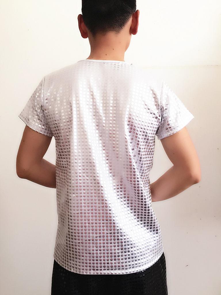Unisex Sequin Stretch Performance Jazz Dance T-Shirt