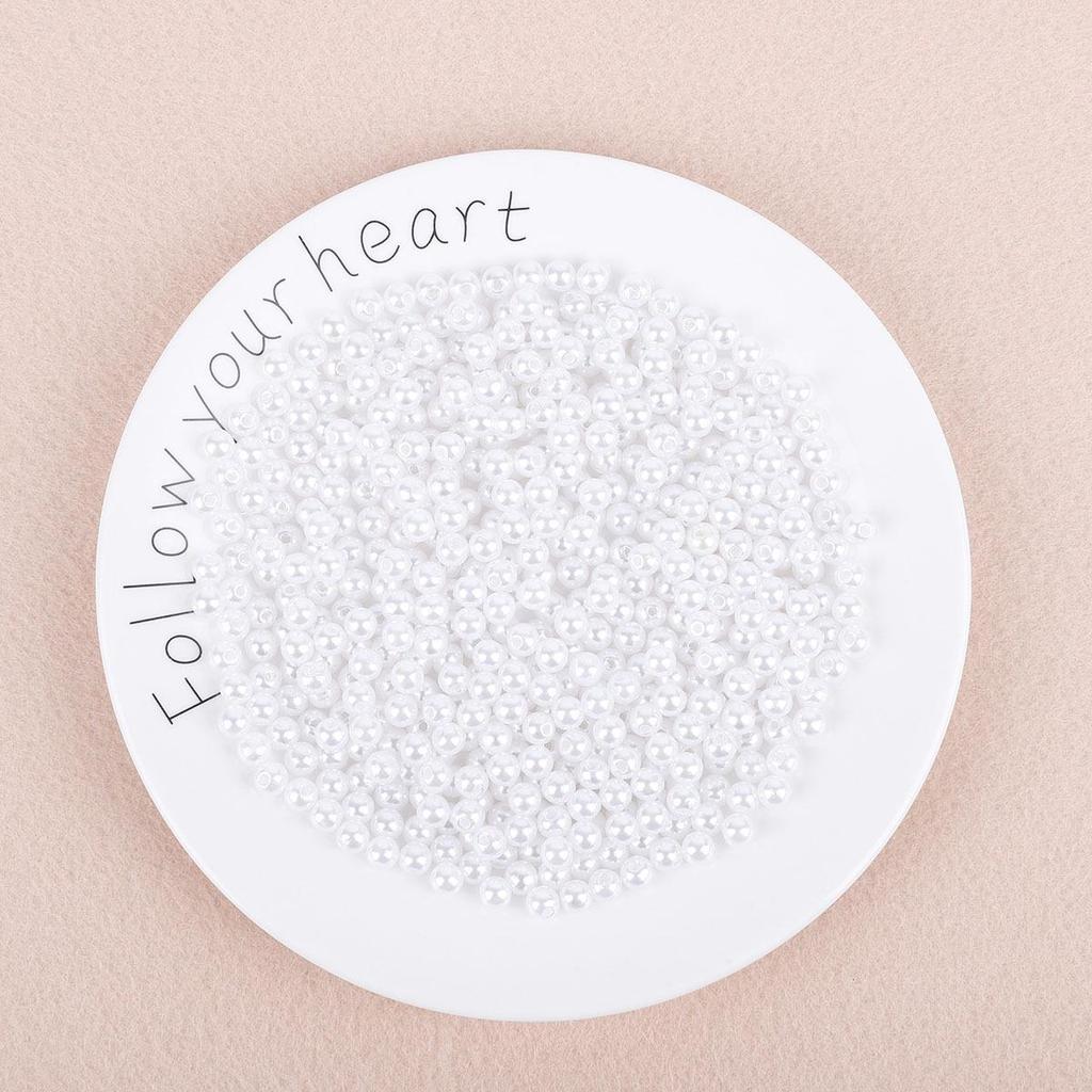 ABS Perforated Pearl-Like Beads for DIY Earrings, Bracelets, Ancient Style Hairpins