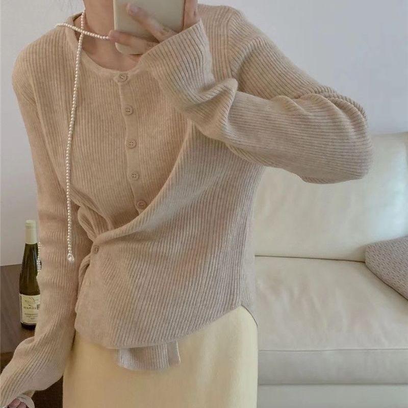 

Вязаный топ с ретро пуговицами, женский кардиган на пуговицах 2XL