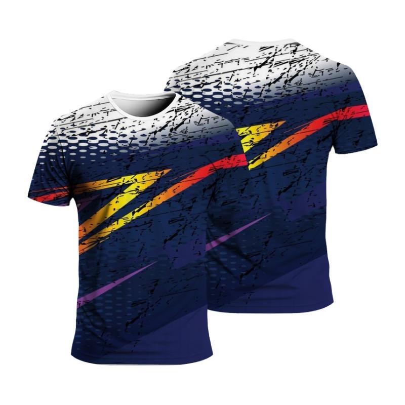 Badminton Tennis Outdoor Sports Fashion Men Women's Leisure Indoor Training Loose  Quick Drying Short Sleeved Round Neck T-shirt