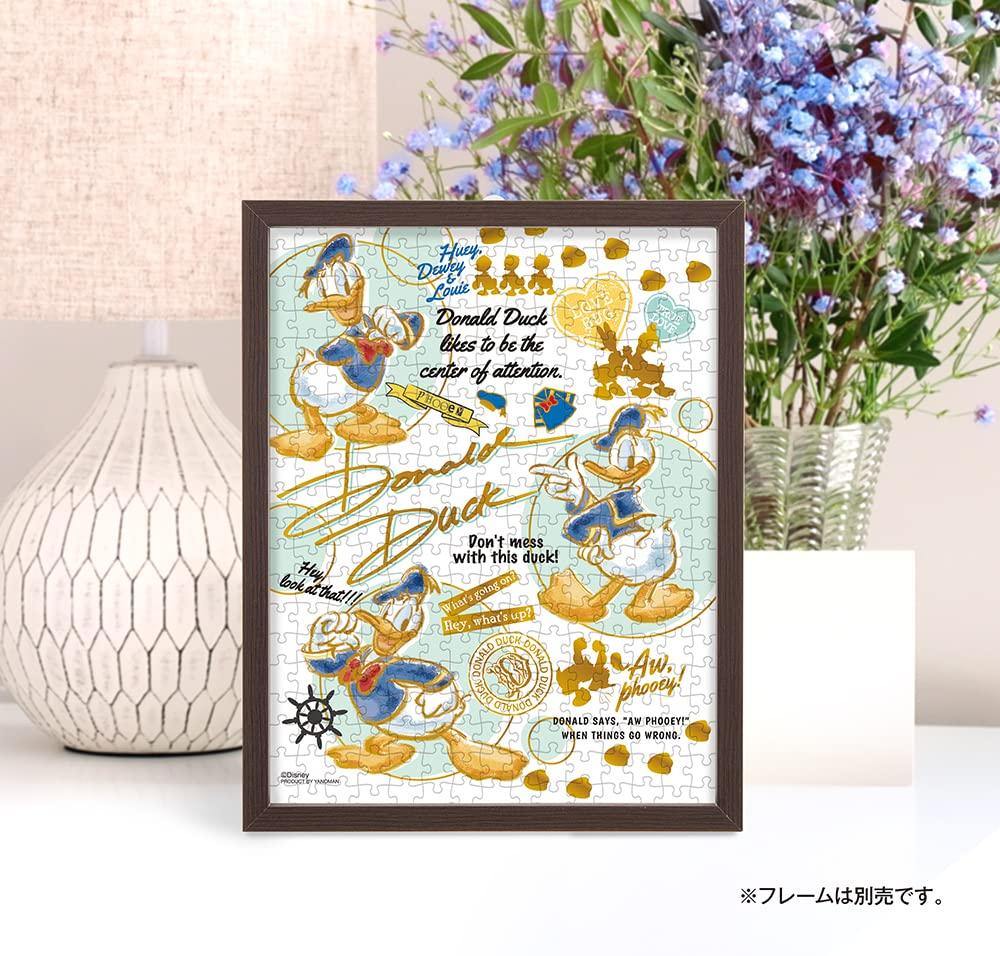 Yanoman [Made In Japan] 300-Piece Jigsaw Puzzle, Petit Petit Light Series, Disney Colorful Gold Donald Duck, 42-97 (16.5 X 21.5 Cm), Includes Piece