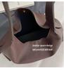 Retro Solid Color Tote Bag - Versatile Large Capacity Women's Handbag