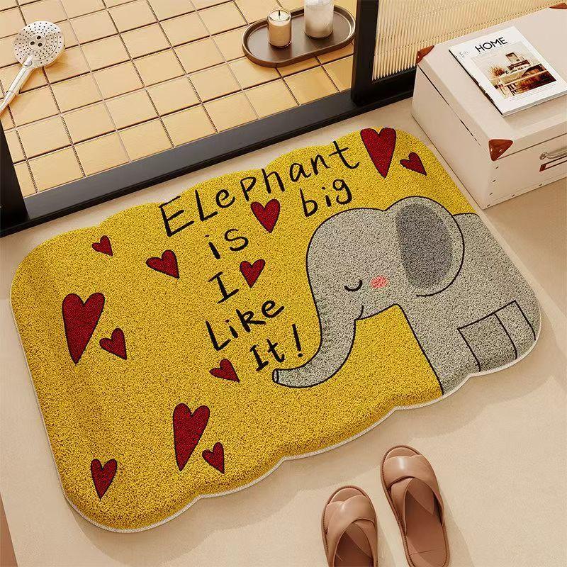 Imitation cashmere bathroom floor mat toilet toilet toilet door absorbent foot mat household quick-drying carpet