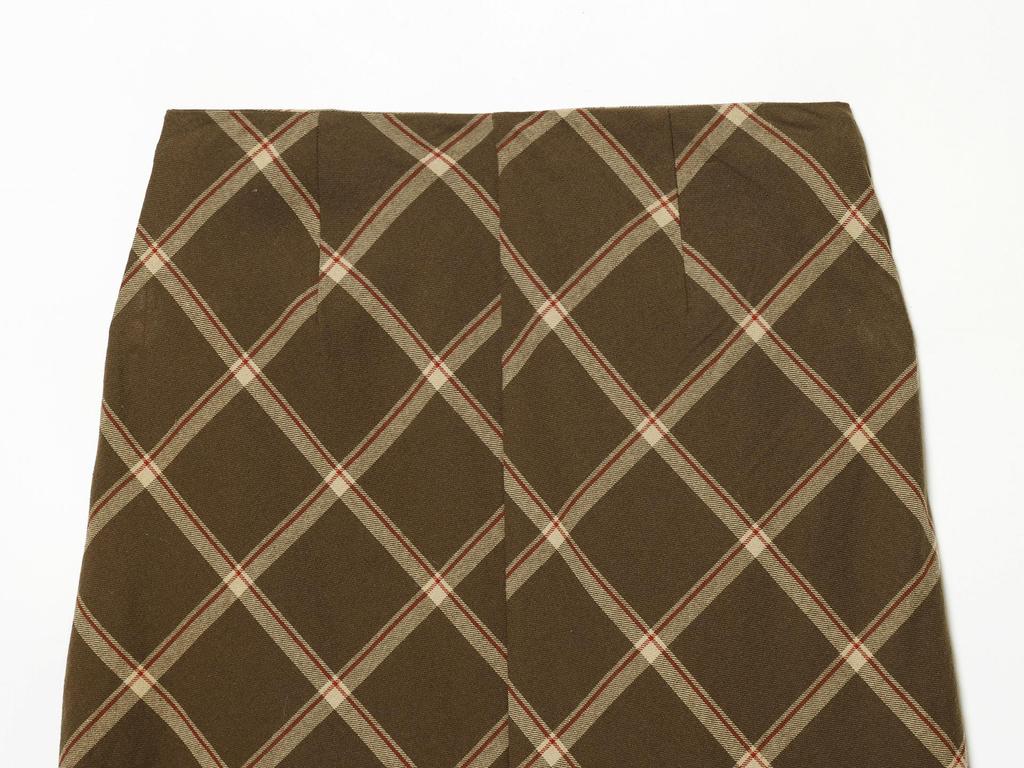 European Style Plaid Midi Skirt with Layered Decoration - Autumn 2025 Women's Fashion 