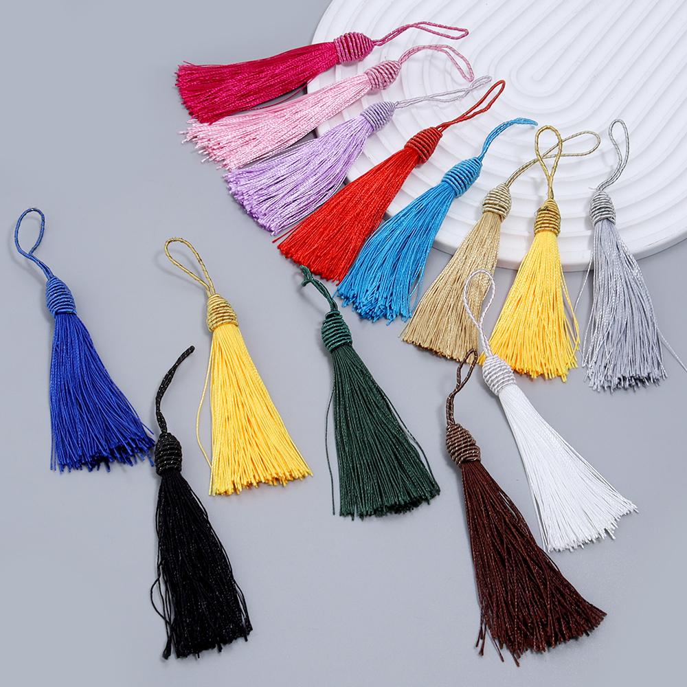 10pcs 15cm Polyester Tassels Pineapple Head Hanging Rope Bookmark Tassel Fringe For DIY Key Chain Earring Clothing Accessories