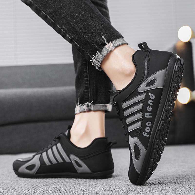 Autumn Style Leather Fashionable Casual Men's Shoes with Soft Sole Soft Surface Protection Running Shoes Outdoor Walking Shoes