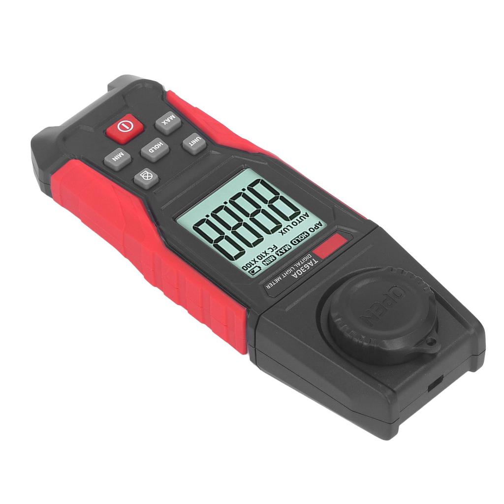 Digital Illuminometer High Accuracy 200000 LX Range 0.1LX Resolution Luxmeter Light Meter with Alarm