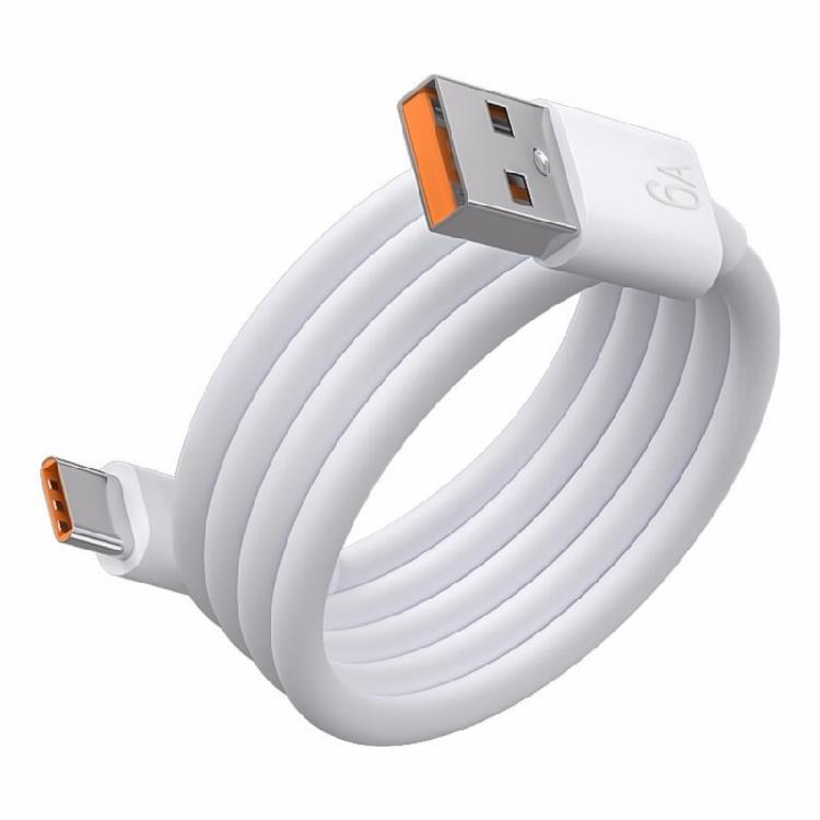 

Quick Charging Cord USB to Type C Charger Cable Data Transmission Wire Line Support 6A 66W Power for Phone 15 Series 1.5m