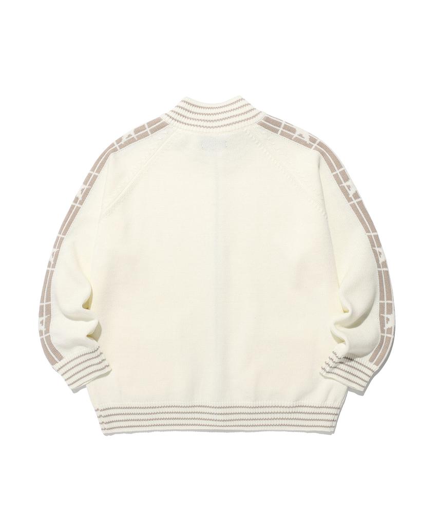 ISTKUNST Star Track Knit Zip Up_Ivory(Ik2Ffmk684A)