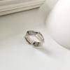 Koreanischer Gold Geometrischer Buchstaben Wellen Ring: Modischer Retro-Zeigefinger-Schmuck für trendige Frauen