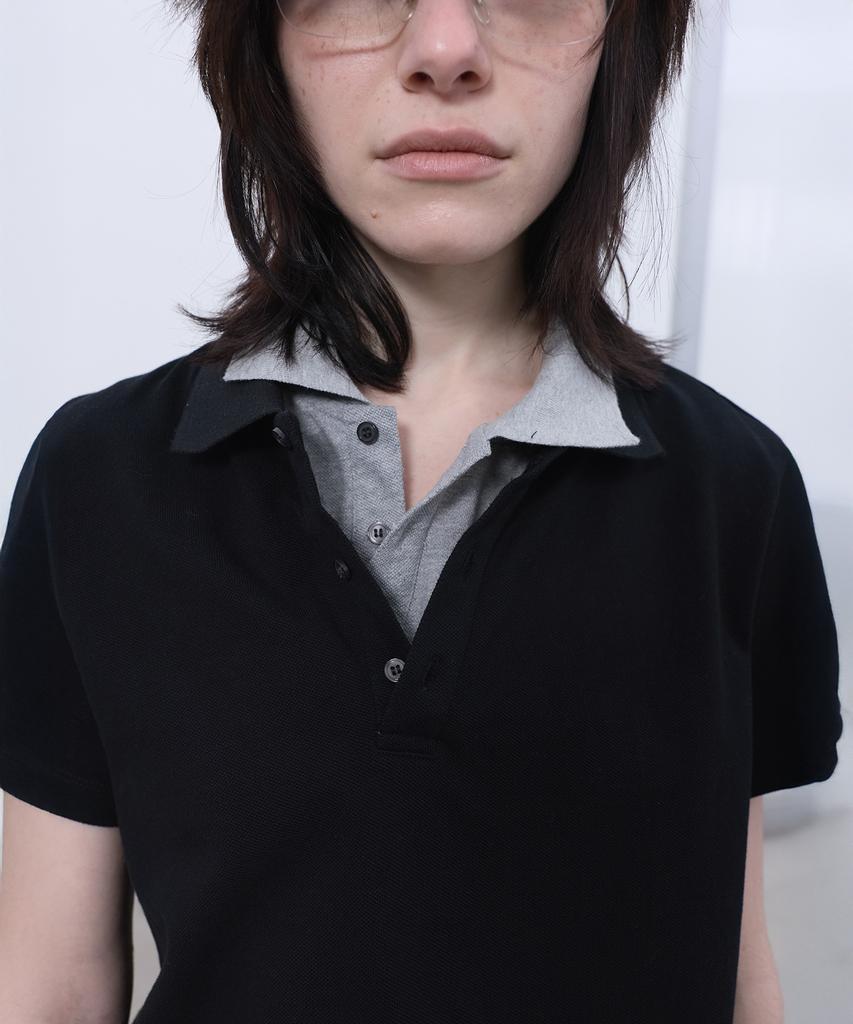 LCDC™ Double-Collar Polo Top (Black)