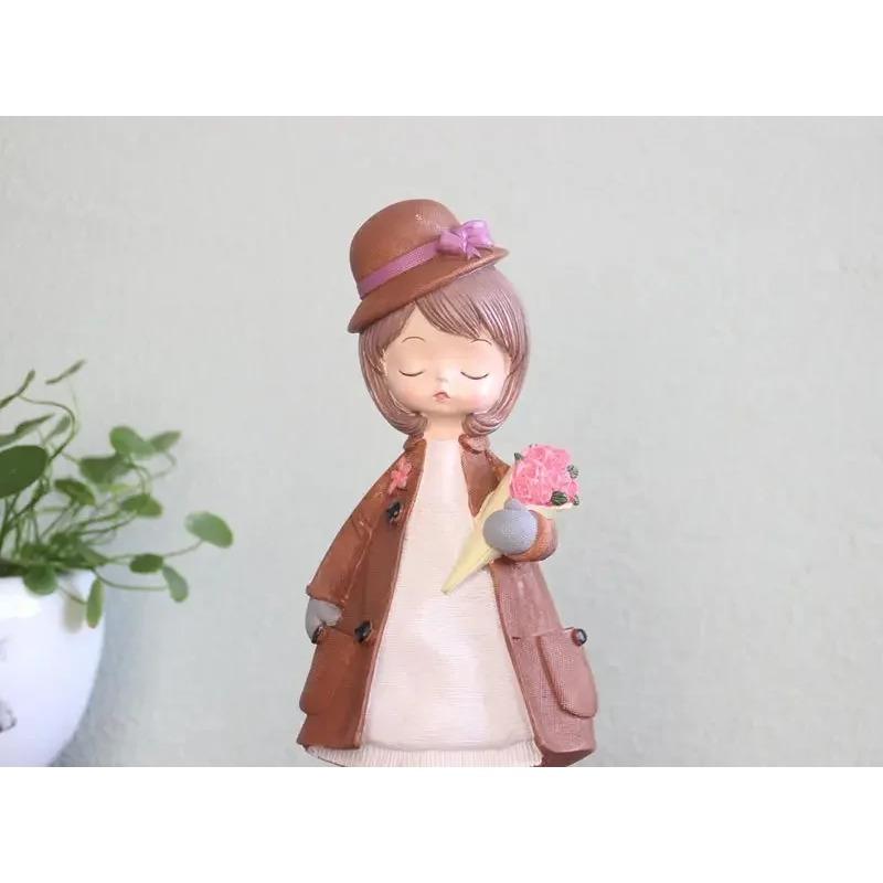 Resin Girl Home Decoration Birthday Housewarming New Wedding Room Decoration Angel Statue Desktop Office Decoration