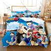 Cool Captain Tsubasa Nankatsu Football Manga Character 3PCS Bedding Set Duvet Cover + 2 Pillowcases Microfiber Anime Bed Linens
