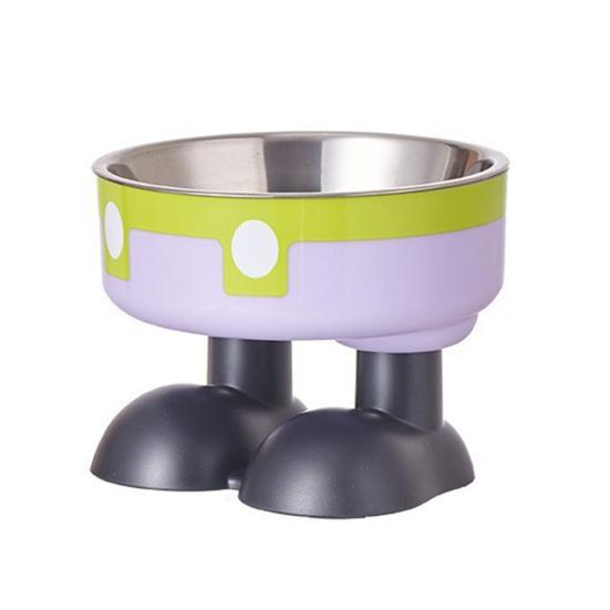 

Поднятая миска для домашних животных из нержавеющей стали, приподнятая миска для собак, уменьшает дискомфорт, милая миска для кошек со стабильным нескользящим основанием для еды и воды H