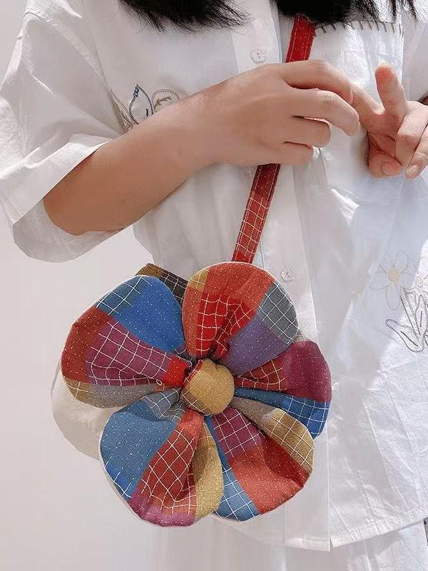 2025 Sommer Ethnischer Stil Dreifarbig Floral Kosmos Umhängetasche