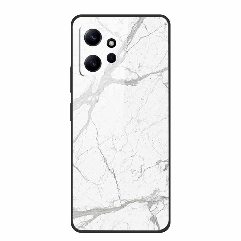 Marble For Redmi Note 12 4G Glass Case Tempered Back Cover Hard Cases For Xiaomi Redmi Note12 4G Protective Shell Colorful Capa