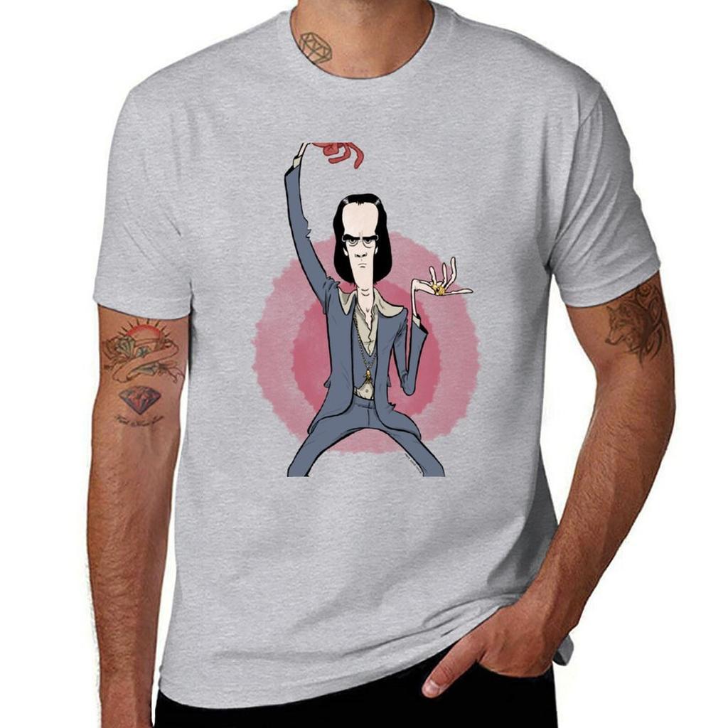 Nick Cave Sticker T-Shirt Boys Whites Shirts Graphic Tees Heavyweights Heavyweight T Shirts for Men