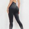 Women Solid Color High Waist Yoga Pants Push Up Hip Lifting Tummy Controlling Side Hollow Mesh Splicing Fitness Leggings