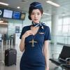 Antique Brass Airplanes Pendant Necklace Flight Attendant Costume Accessory Airplanes Necklace Flight Attendant Necklace