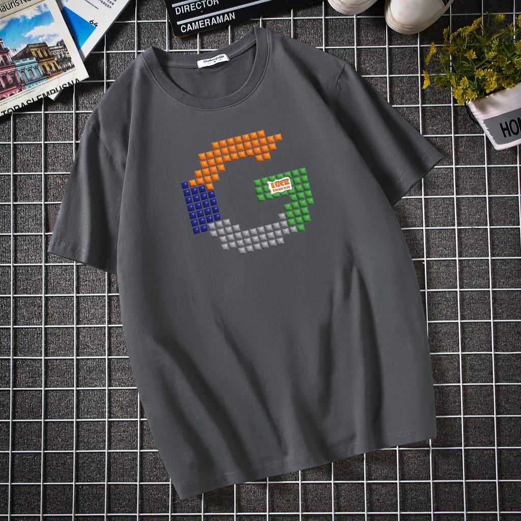 Cotton T-Shirts Men's Short Sleeved Pure Cotton T-shirt Korean Trendy Brand Student Round Neck Loose Half Sleeved Top T-shirt