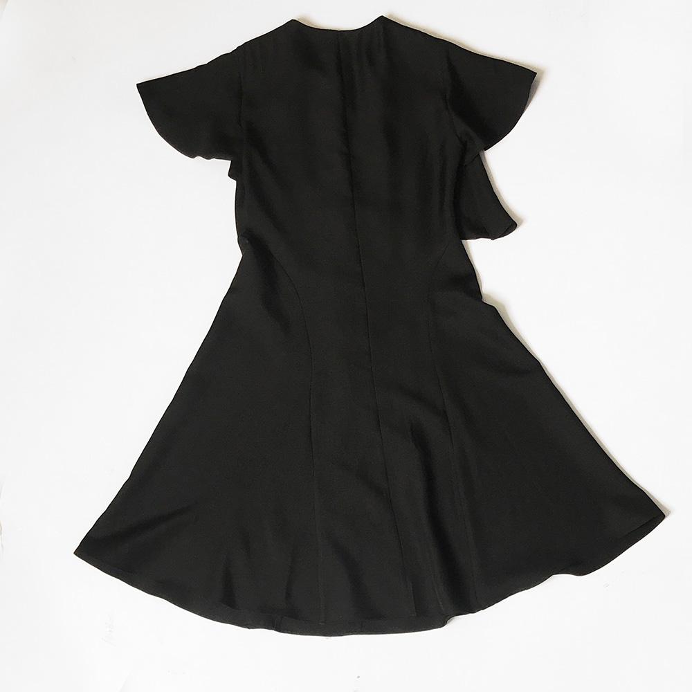 Bikeomin Double Structure Chic Black Flare Dress