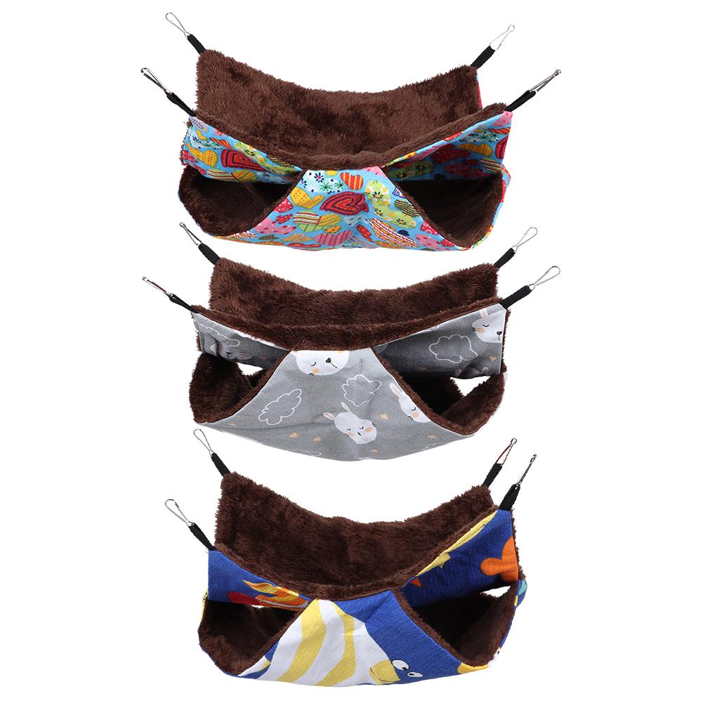 Small Pet Hammock Small Skin-friendly  + Velvet Unique Soft Hamster Hanging Hammock Warm for Hamster Guinea Pigs