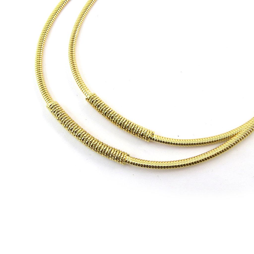 Les Trésors De Lily [N4083] - Golden 'Cléopatra' Necklace (2 Rows)