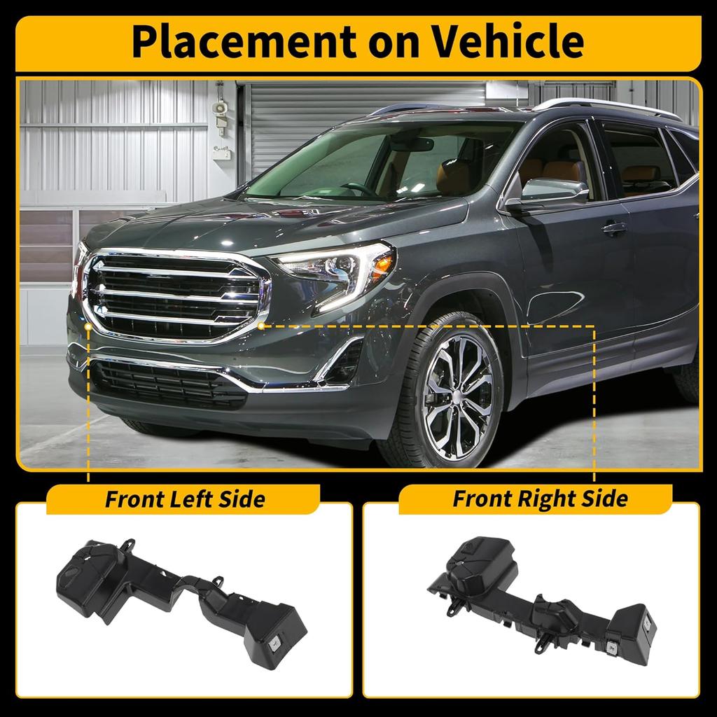 Front Bumper Bracket for GMC Terrain 2018-2021 No.84709614/84709616/84362702/84362701/GM1043144/GM1042144 Left Right Driver Passenger Side 1 Pair