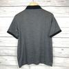 Made in Japan Mila Schon Silk 53 Percent Short Sleeve Polo Shirt Size 48 Black Gray Striped(USED)