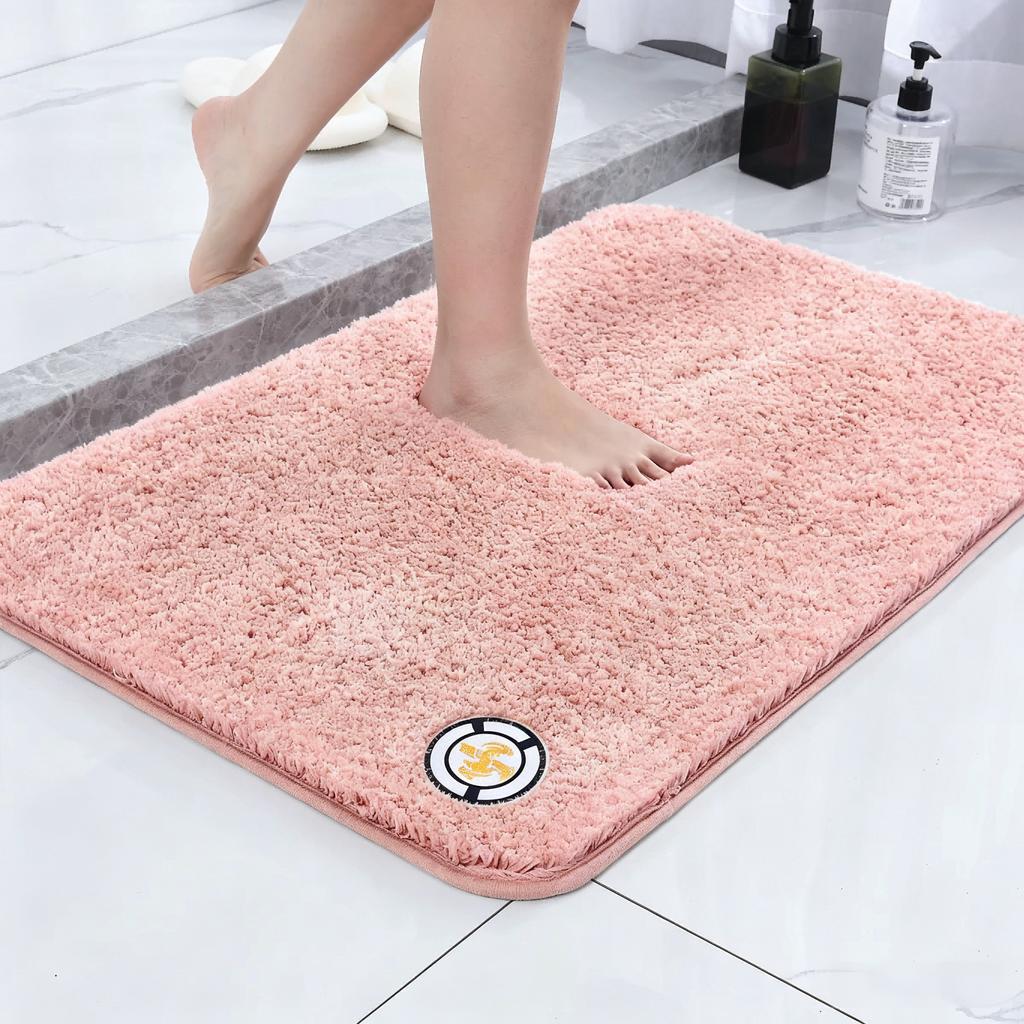 Super saugfähige rutschfeste Badezimmermatte Plüsch Mikrofaser Schnelltrocknend Waschbar Weicher Duschvorleger für Wanne Balkon
