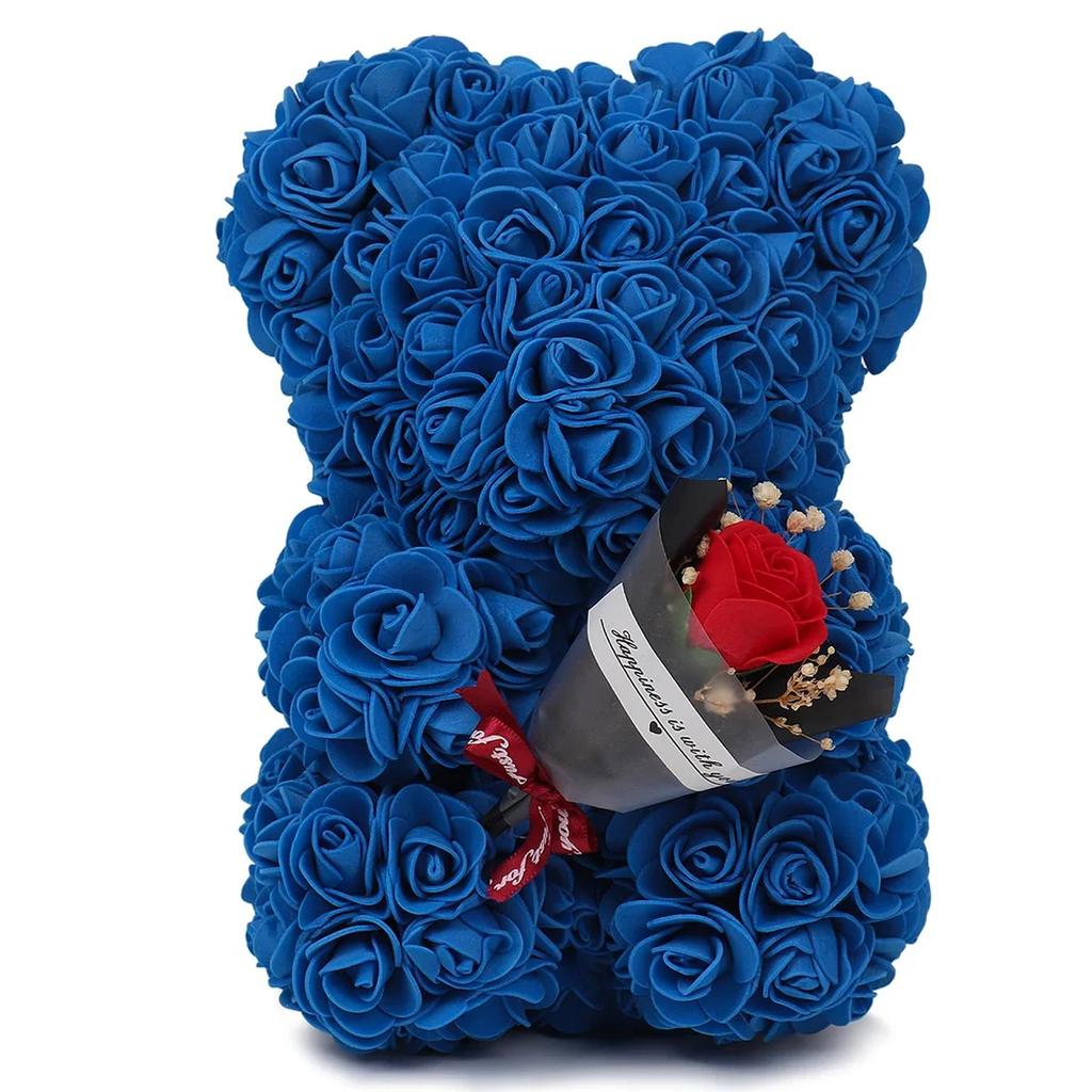Rose Teddy Bear Mom Girlfriend Birthday Gifts Women Rose Teddy Bear Artificial Flower Anniversary Valentines Day Birthday Gift