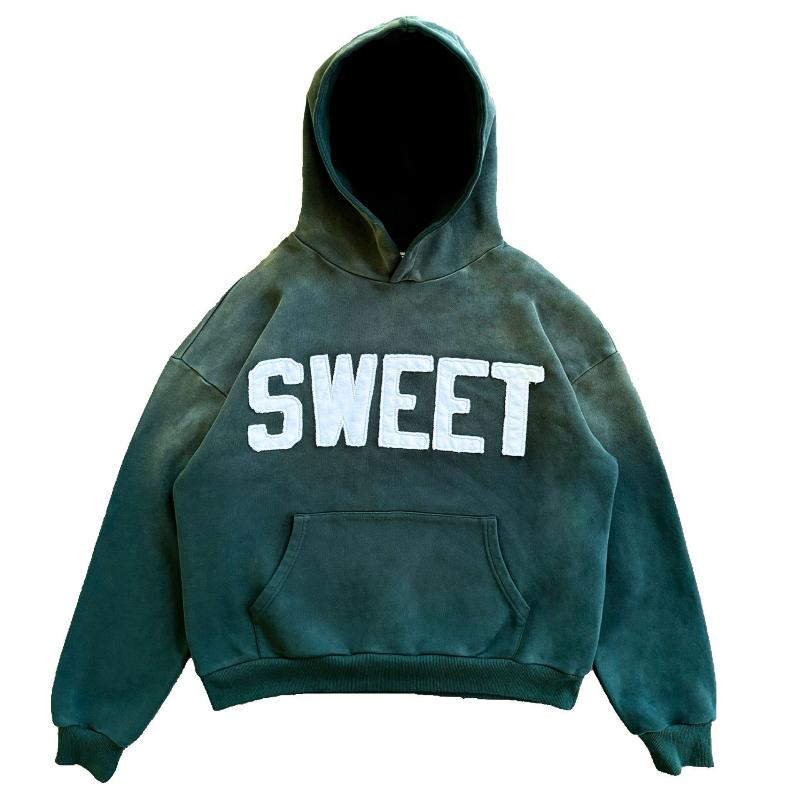 Свободная повседневная спортивная толстовка с капюшоном в европейском и американском стиле в стиле хип-хоп для мужчин и женщин S темно-зеленого