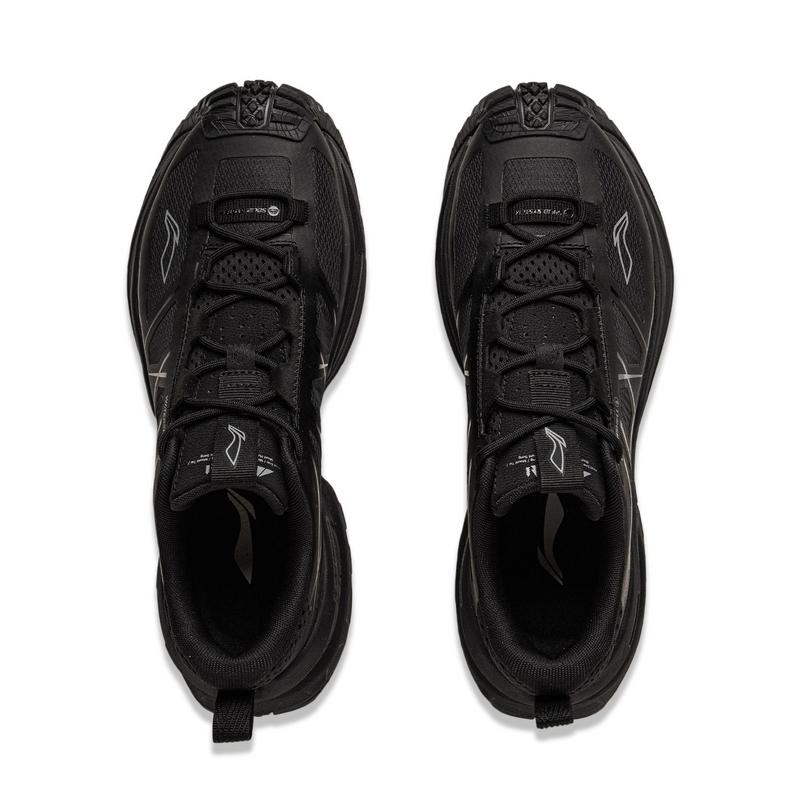 Li Ning CF Su Xing Chuan SE Shock Absorption Rebound Wear-Resistant Waterproof Low-Top Outdoor Hiking Shoes Unisex Hiking Shoes Black AHTV015-1