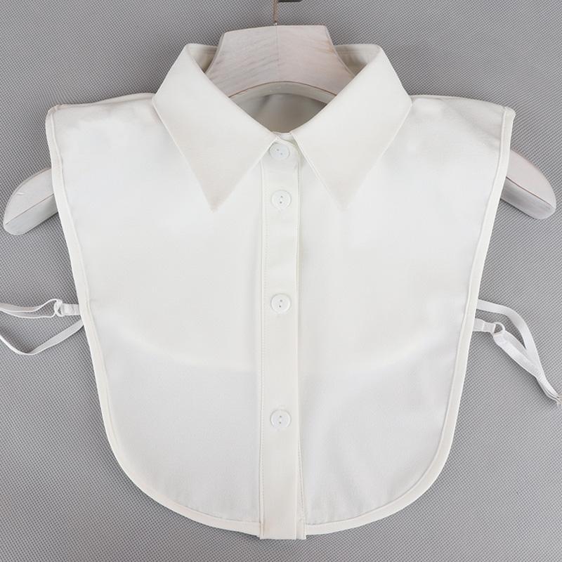Pearl Detachable Collar Women Crystal Diamond Chiffon Shirt False Fake Collar Women Removable Peto Mujer Chemisier Faux Cols Tie