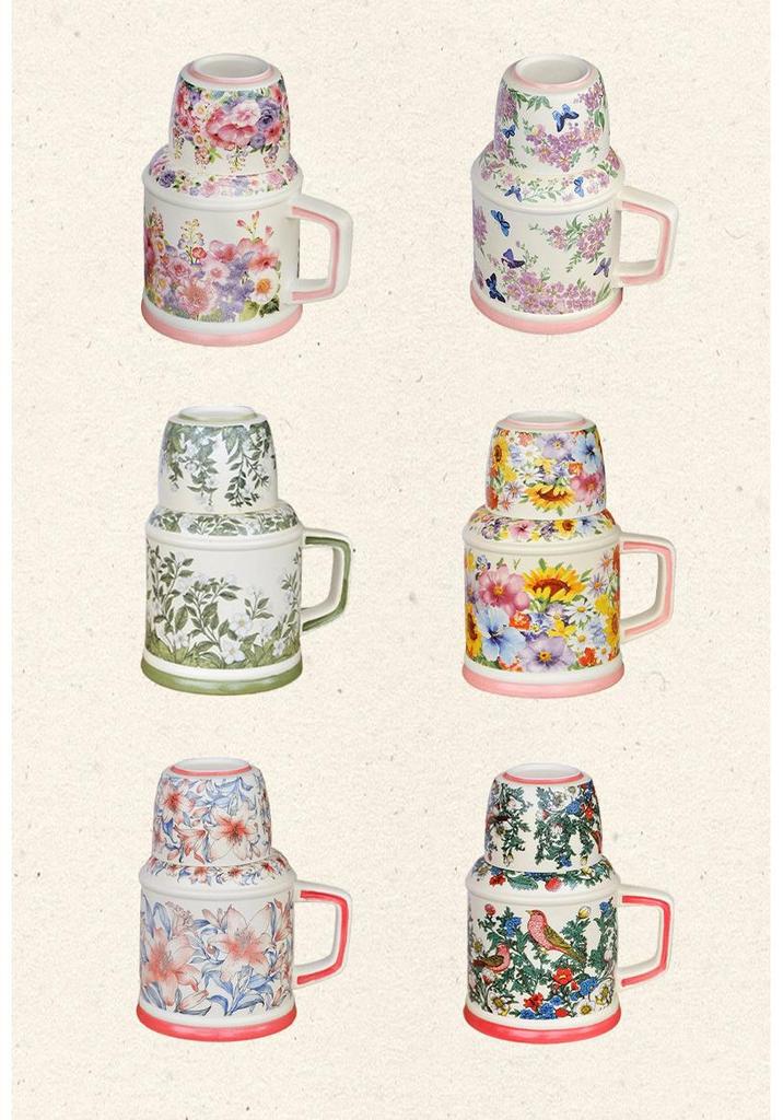 Lily of the Valley Ceramic Kettle & Mug Gift Set for Weddings and Birthdays