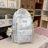 Schoolbag Casual backpack School bag Korean version of simple travel backpack ins Fengsen college style printing large-capacity backpack