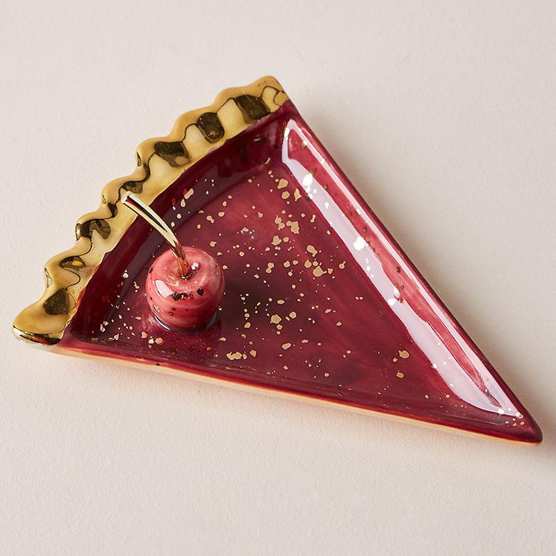 

Nordic Ceramic Watermelon Apple Small Jewelry Dish Ring Storage Plates Earrings Necklace Fruit Dessert Decoration Display Bowl